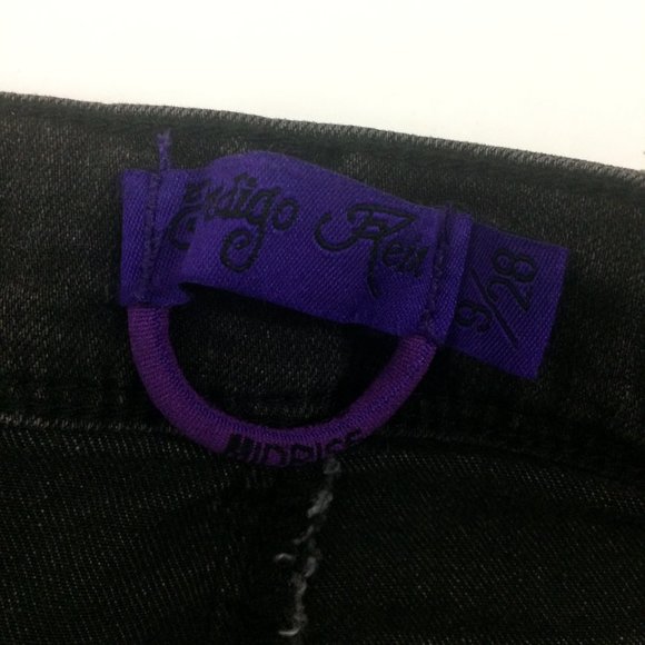 Indigo Rein Skinny Jeans Midrise Destroyed Black - Picture 13 of 15